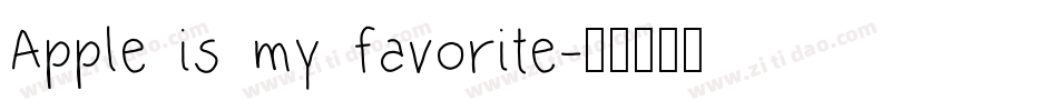 Apple is my favorite字体转换